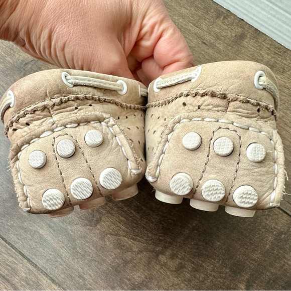 Coach Beige Nadia Moccasins - Leather Driving Shoes with Tassels - Size: 7.5 - Picture 5 of 13